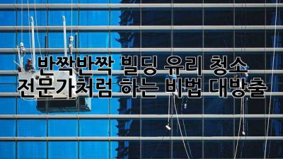 ✨반짝반짝✨ 빌딩 유리 청소, 전문가처럼 하는 비법 대방출!